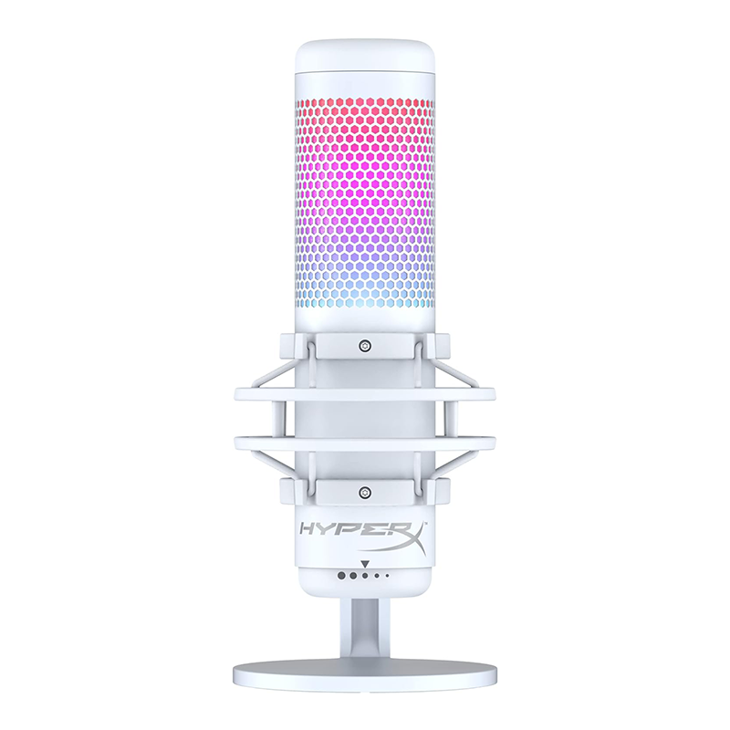 HyperX QuadCast S RGB USB Condenser Microphone with Shock Mount and Pop Filter for Gaming, Streaming, Podcasts